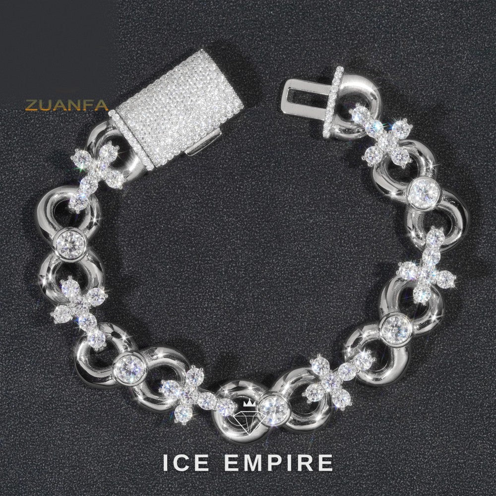 Iced Out Rose Gold Plated Moissanite Cuban Chain