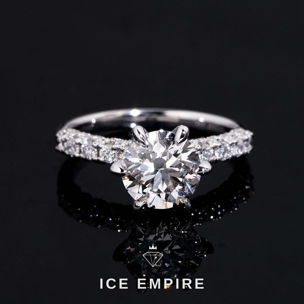 Iced Out Gold Plated Lab Grown Diamond Wedding Band