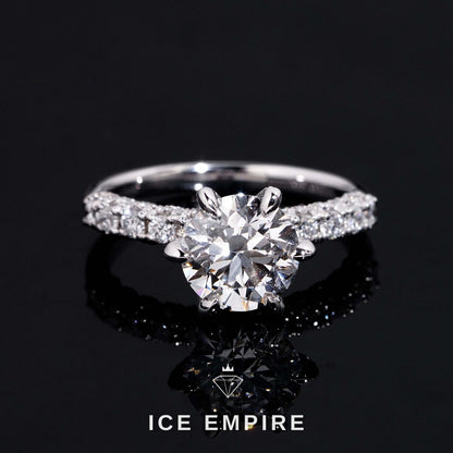 Iced Out Gold Plated Lab Grown Diamond Wedding Band