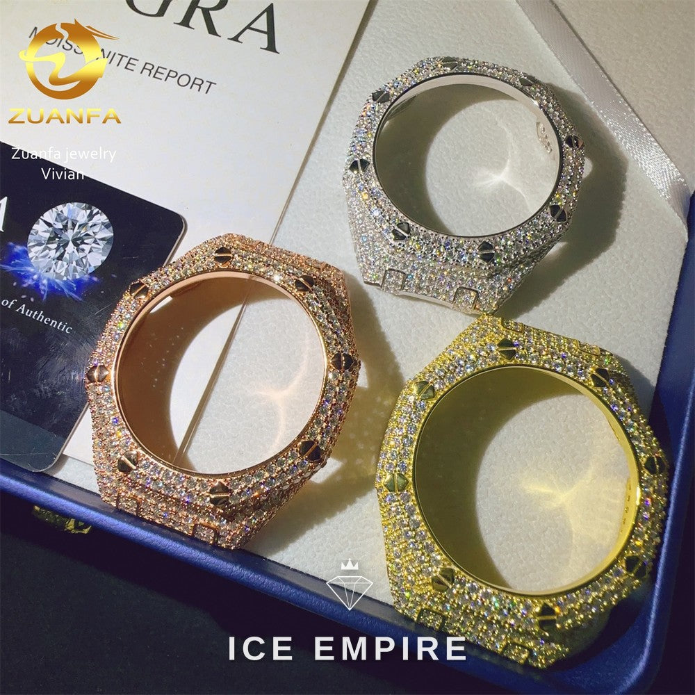 Iced Out 925 Silver Moissanite Watch