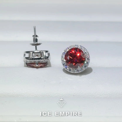Iced Out 925 Silver Moissanite Stud Earrings