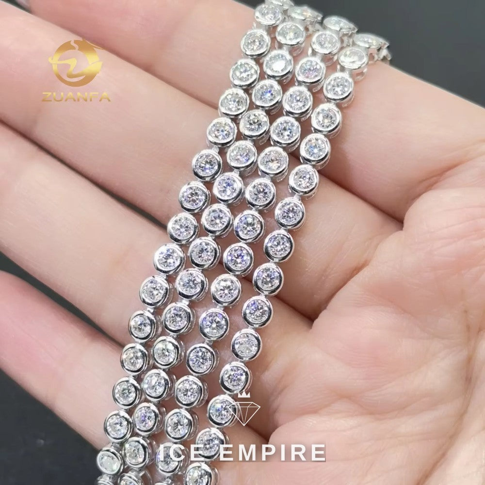 Iced Out Rose Gold Plated Moissanite Cuban Chain