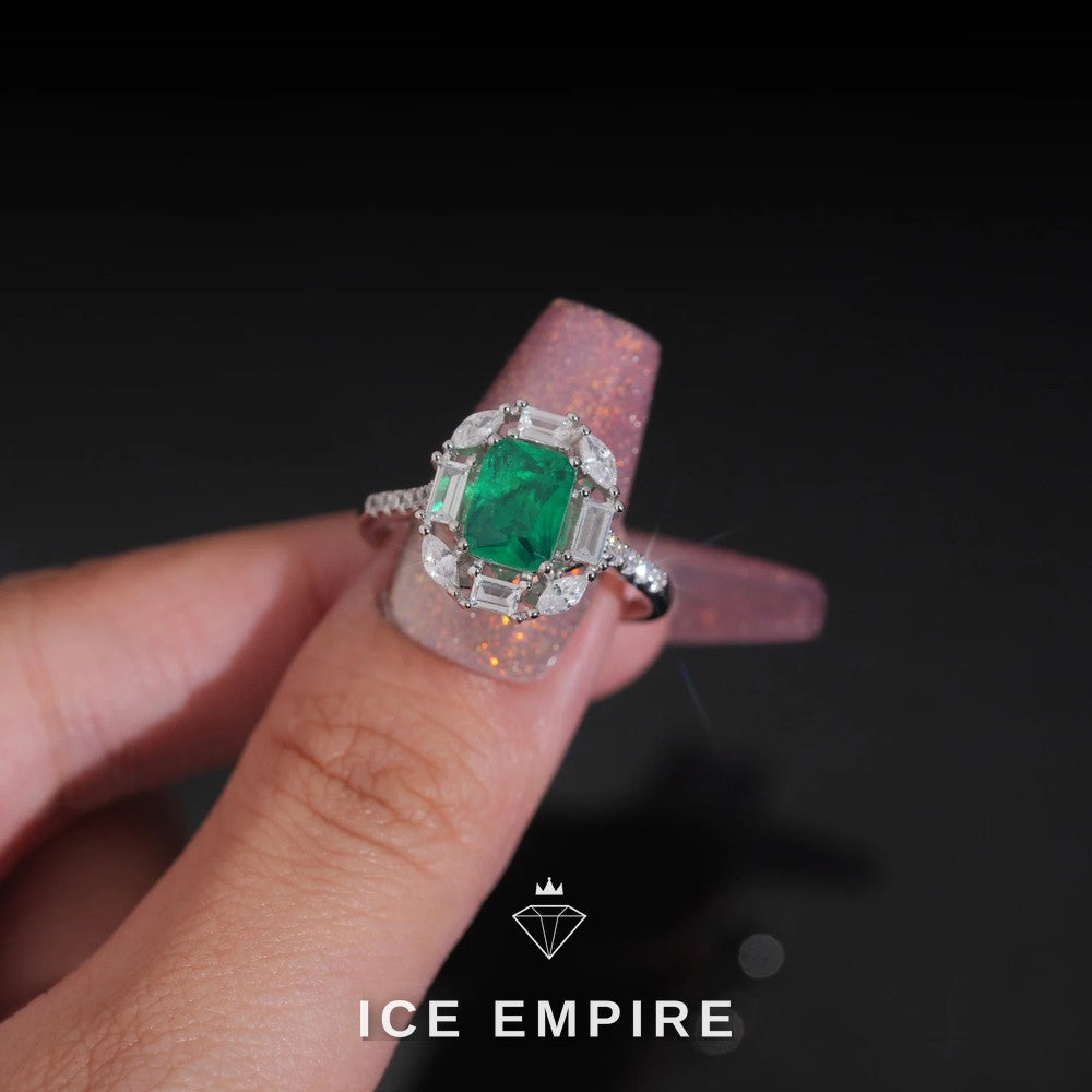 Iced Out Gold Plated Lab Grown Diamond Engagement Ring
