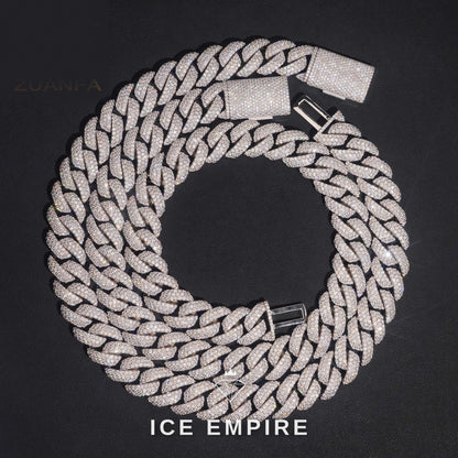 Iced Out Rose Gold Plated Moissanite Cuban Chain