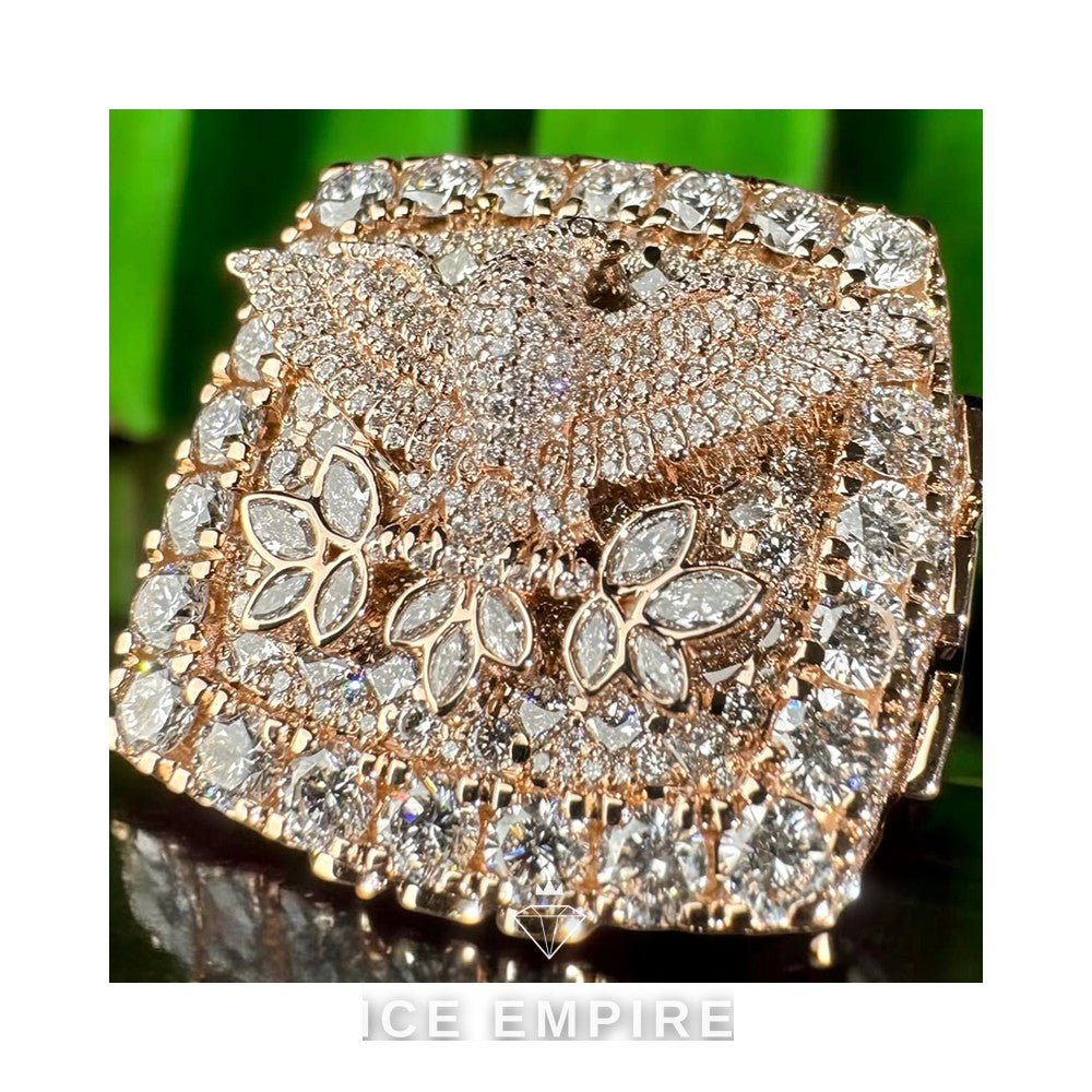 Iced Out Gold Plated Moissanite Ring