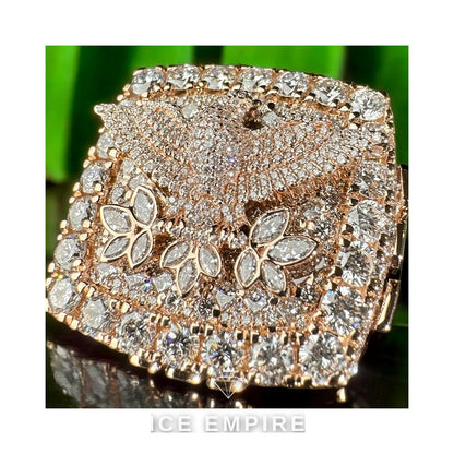 Iced Out Gold Plated Moissanite Ring
