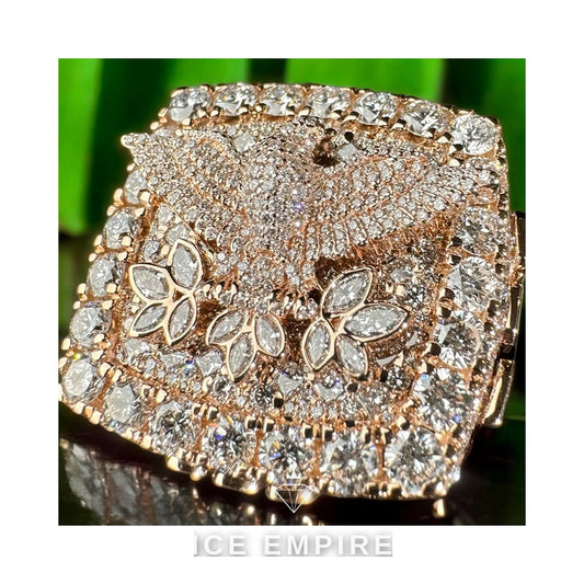 Iced Out Gold Plated Moissanite Ring