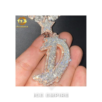 Iced Out Rose Gold Plated Pendant