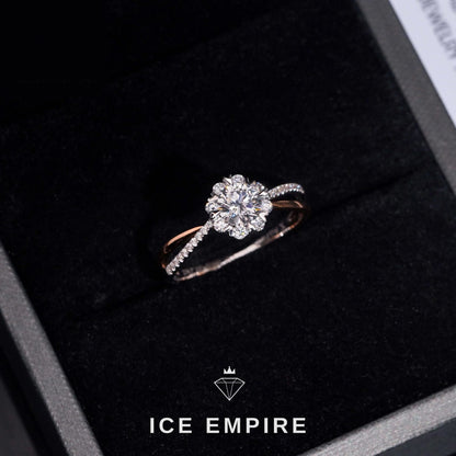Iced Out 18K Gold Lab Grown Diamond Wedding Band