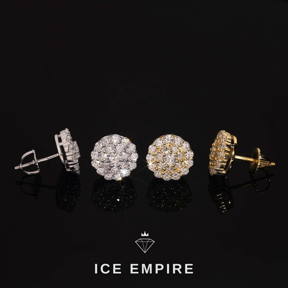 Iced Out Rose Gold Plated Lab Grown Diamond Earrings