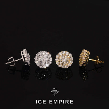 Iced Out Rose Gold Plated Lab Grown Diamond Earrings