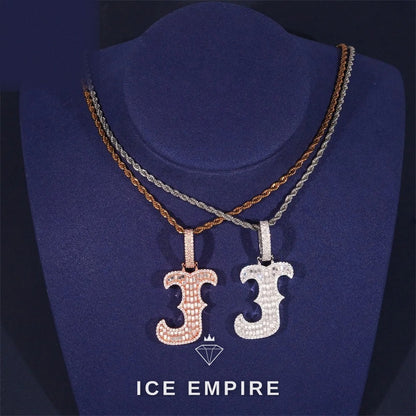 Iced Out Baguette Rose Gold Plated Moissanite Pendant