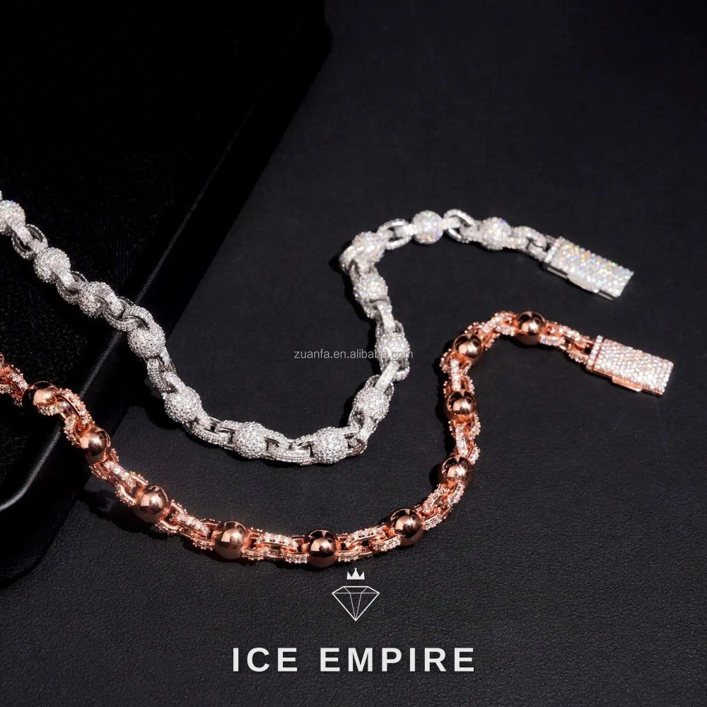 Iced Out 925 Silver Moissanite Chain