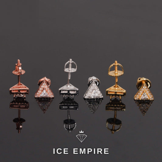 Iced Out 925 Silver Moissanite Stud Earrings