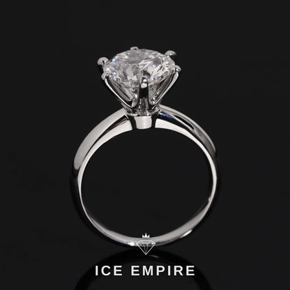 Iced Out 925 Silver Lab Grown Diamond Wedding Band
