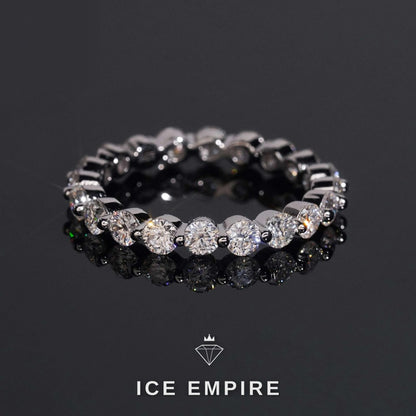 Iced Out 925 Silver Moissanite Ring