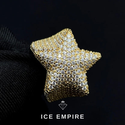 Iced Out 925 Silver Moissanite Ring