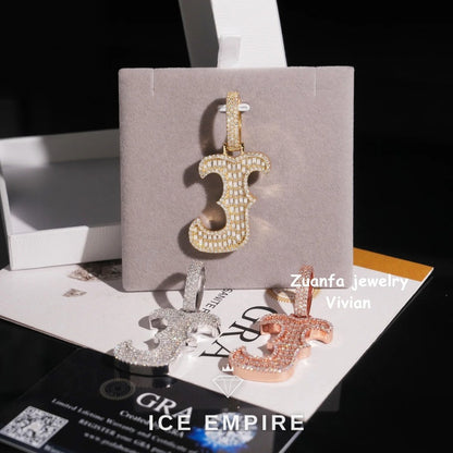 Iced Out 925 Silver Pendant