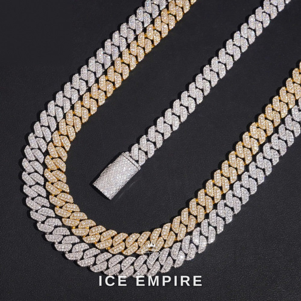 Iced Out Rose Gold Plated Moissanite Cuban Chain