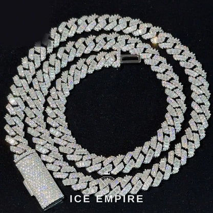 Iced Out Rose Gold Plated Moissanite Cuban Chain