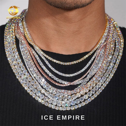 Iced Out Rose Gold Plated Moissanite Cuban Chain