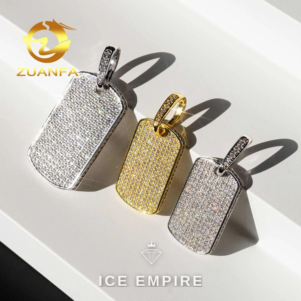 Iced Out Rose Gold Plated Moissanite Pendant