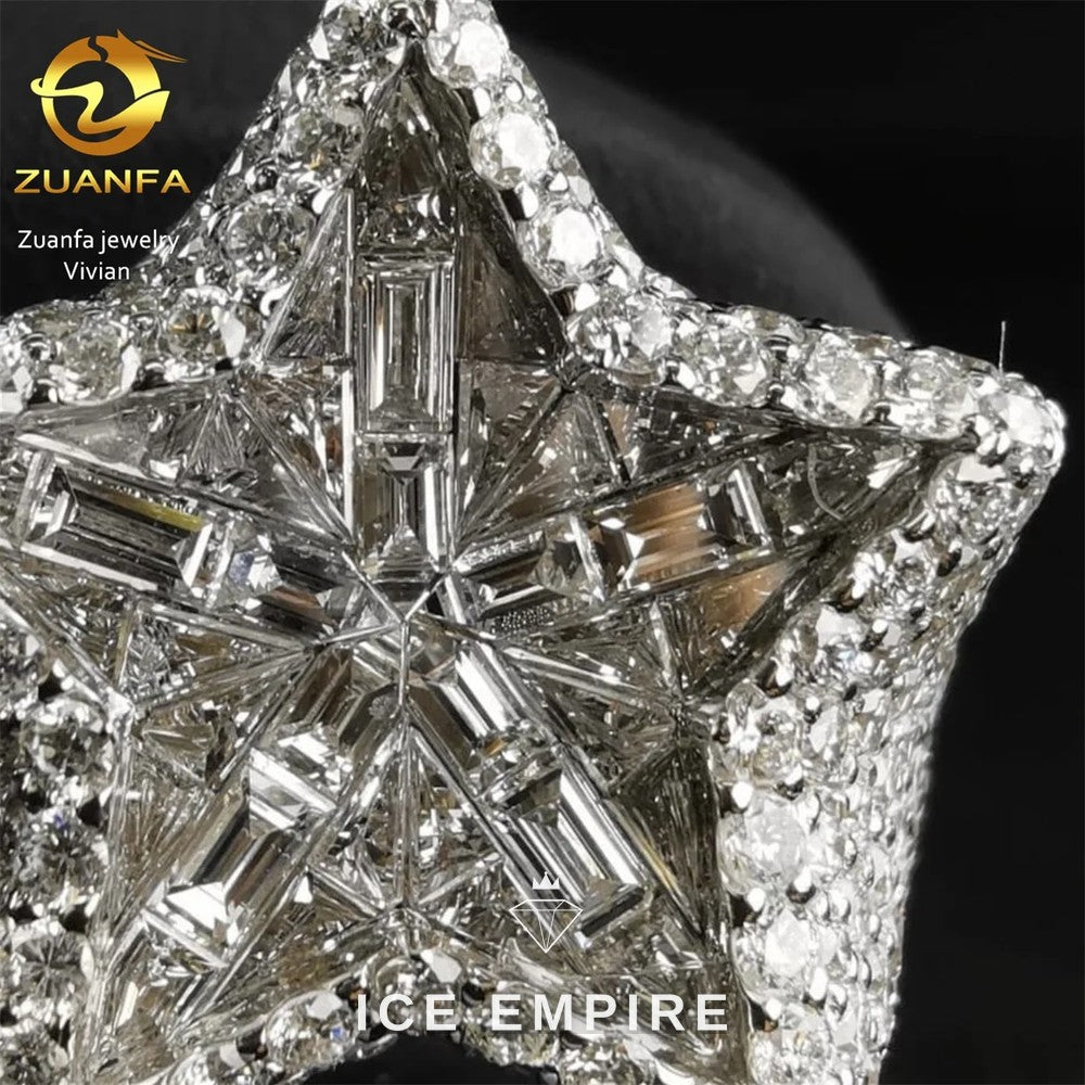 Iced Out 925 Silver Moissanite Ring