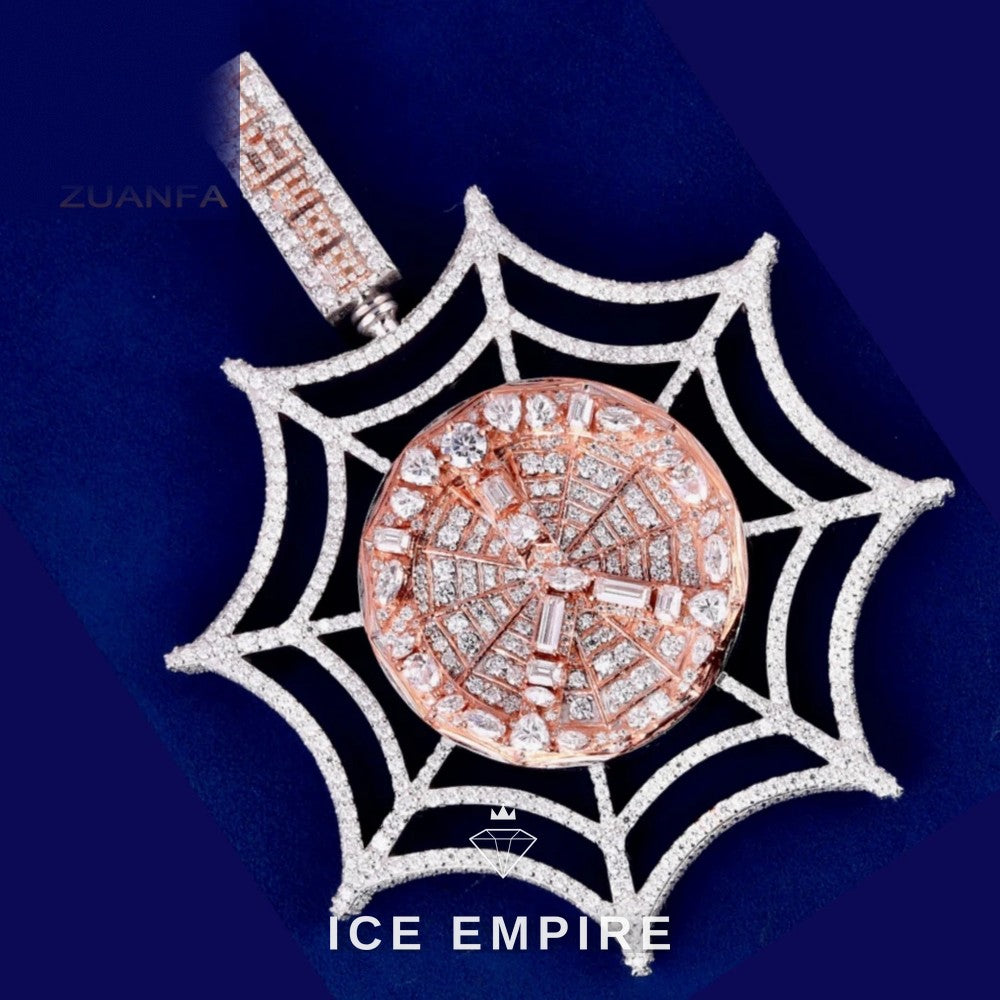 Iced Out Cross 925 Silver Moissanite Pendant