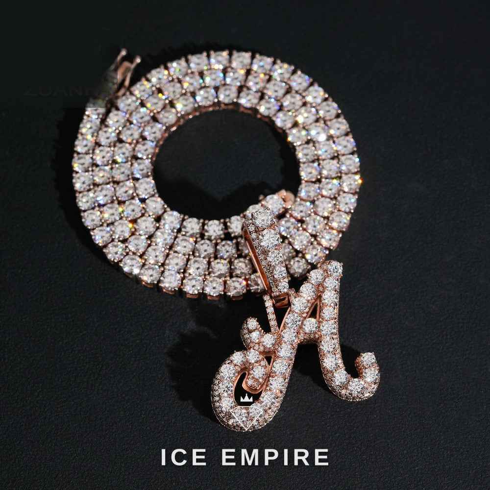 Iced Out Gold Plated Moissanite Pendant
