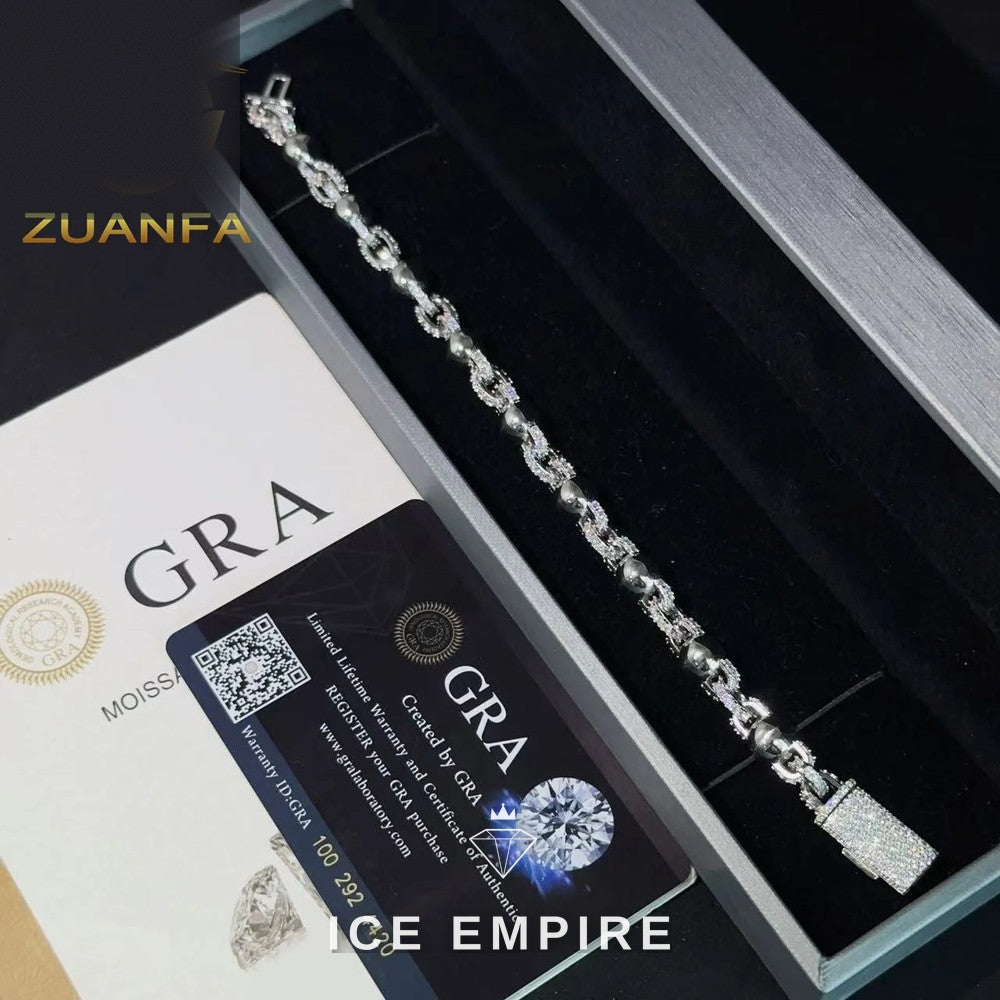 Iced Out Rose Gold Plated Moissanite Cuban Chain