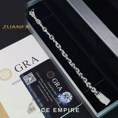 Iced Out Rose Gold Plated Moissanite Cuban Chain