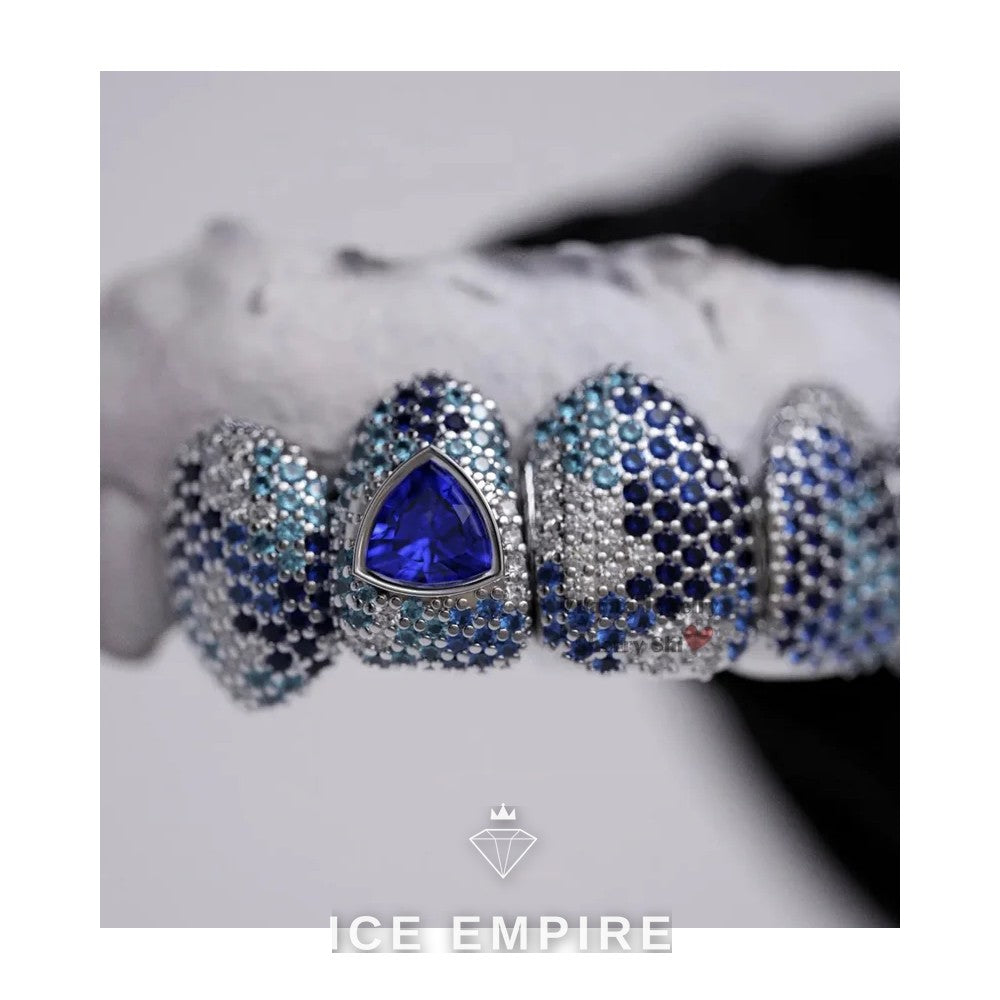 Iced Out 10K Gold Moissanite Grillz