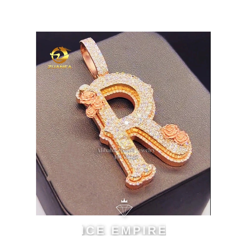 Iced Out Cross 925 Silver Pendant