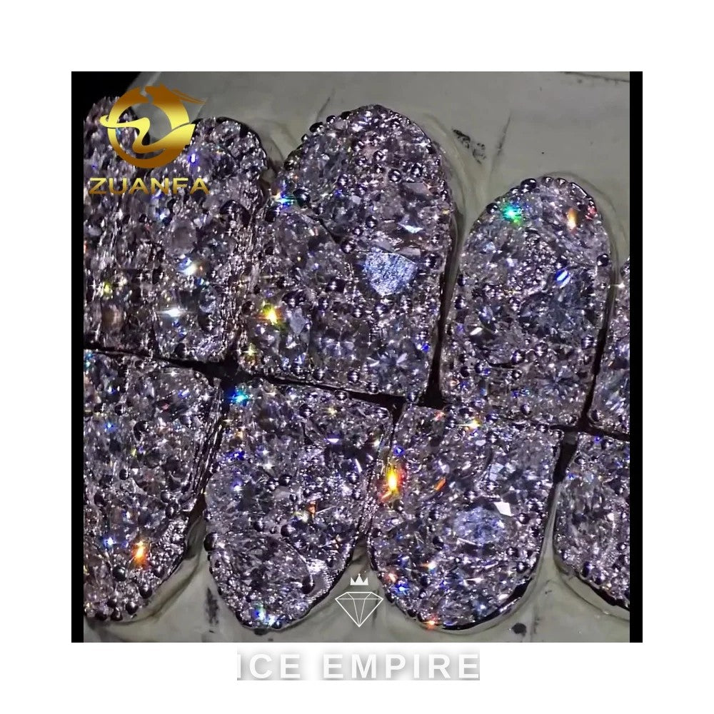 Iced Out Gold Plated Moissanite Grillz