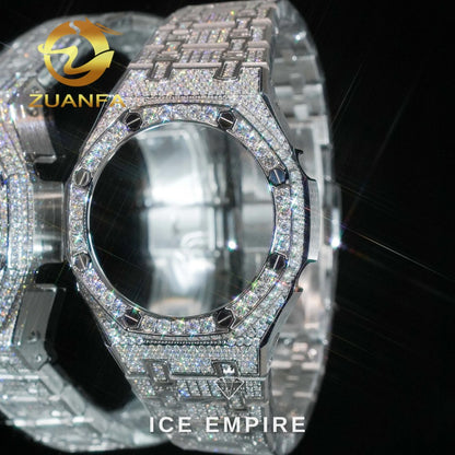Iced Out 925 Silver Moissanite Watch