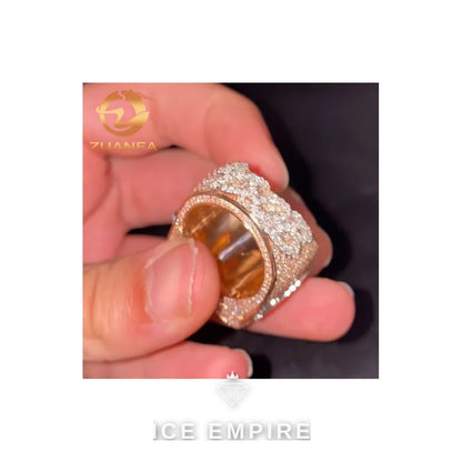 Iced Out 925 Silver Moissanite Ring