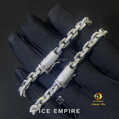 Iced Out Gold Plated Moissanite Cuban Chain