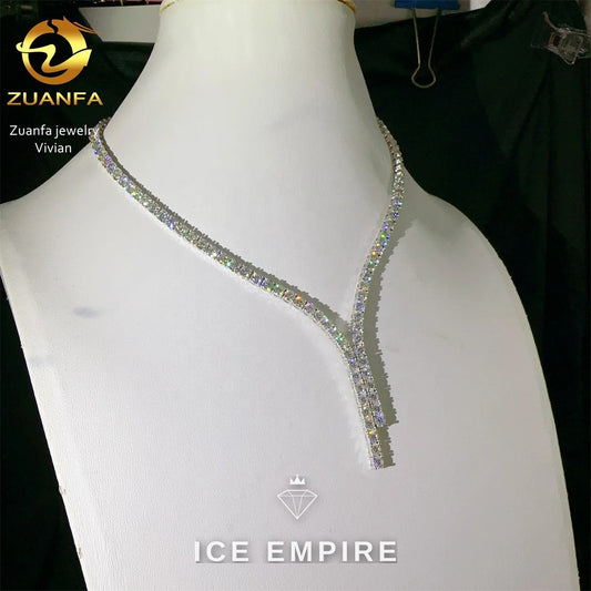 Iced Out Rose Gold Plated Moissanite Cuban Chain