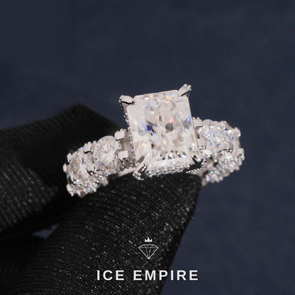 Iced Out Rose Gold Plated Moissanite Ring