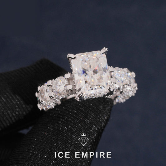Iced Out Rose Gold Plated Moissanite Ring