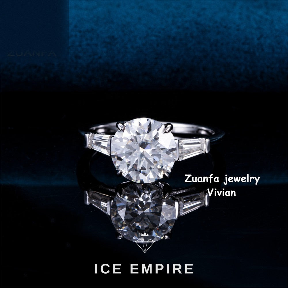 Iced Out 925 Silver Moissanite Ring