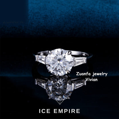 Iced Out 925 Silver Moissanite Ring