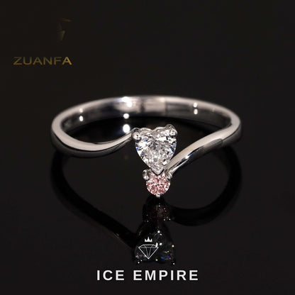 Iced Out Heart Gold Plated Lab Grown Diamond Wedding Band