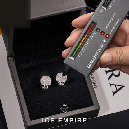 Iced Out 925 Silver Moissanite Stud Earrings