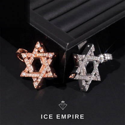 Iced Out Rose Gold Plated Moissanite Pendant