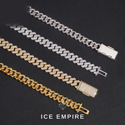Iced Out 925 Silver Moissanite Cuban Chain