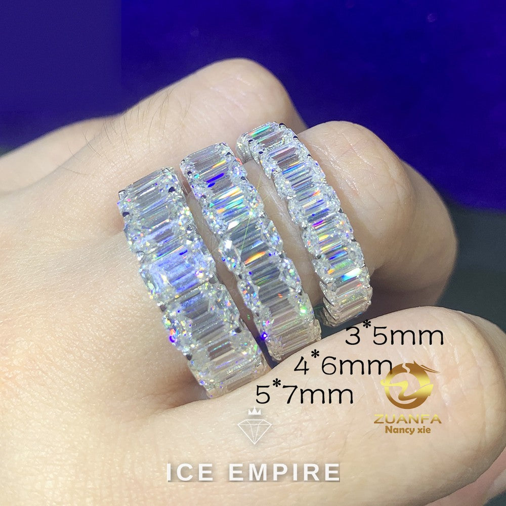 Iced Out Gold Plated Moissanite Engagement Ring