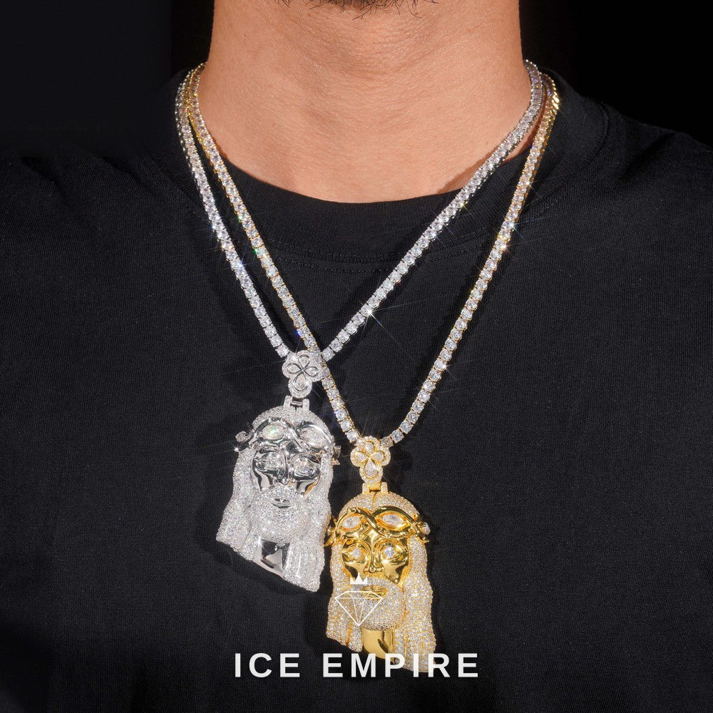 Iced Out Rose Gold Plated Moissanite Pendant