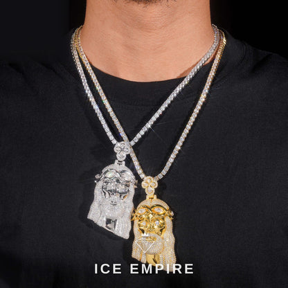 Iced Out Rose Gold Plated Moissanite Pendant