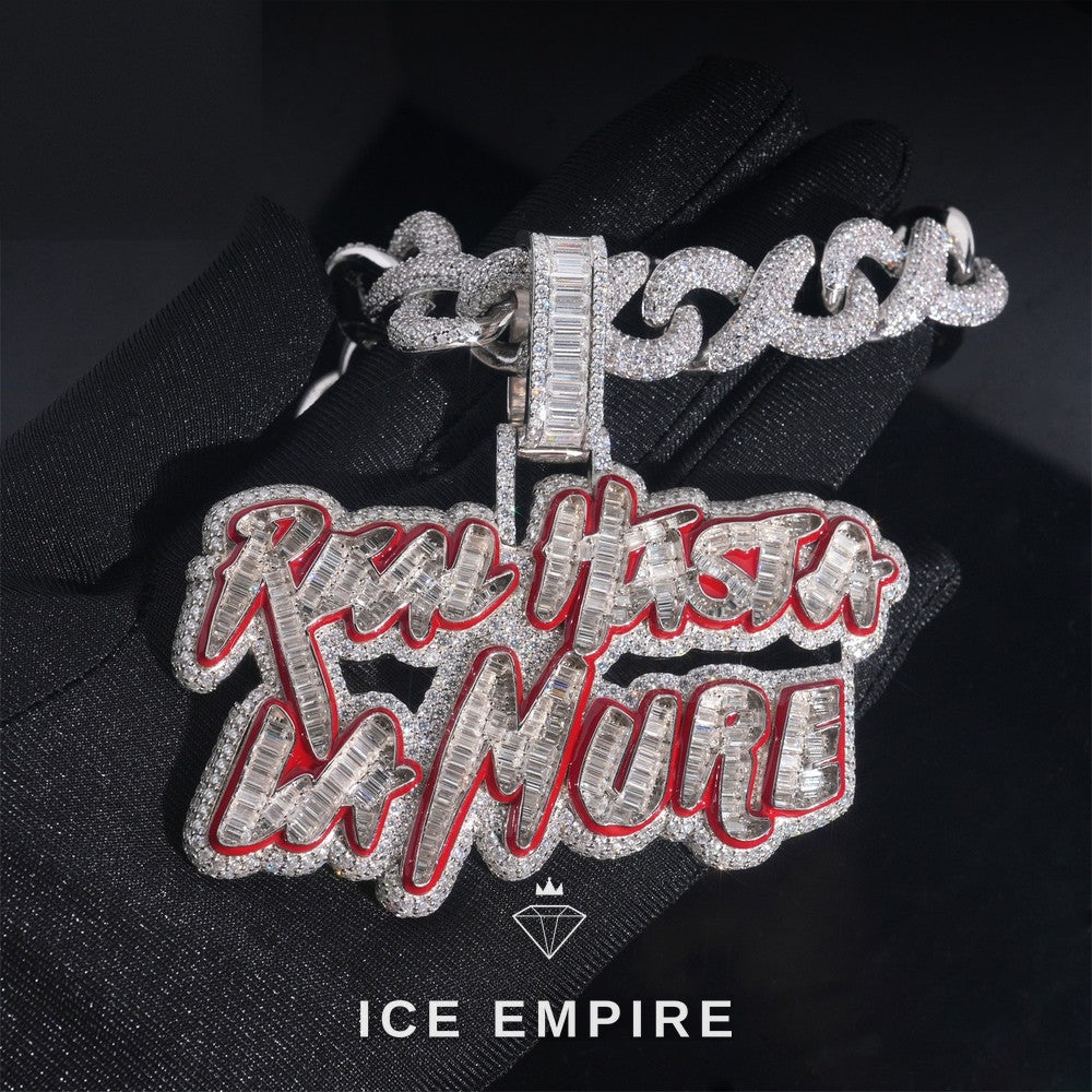Iced Out 925 Silver Moissanite Pendant
